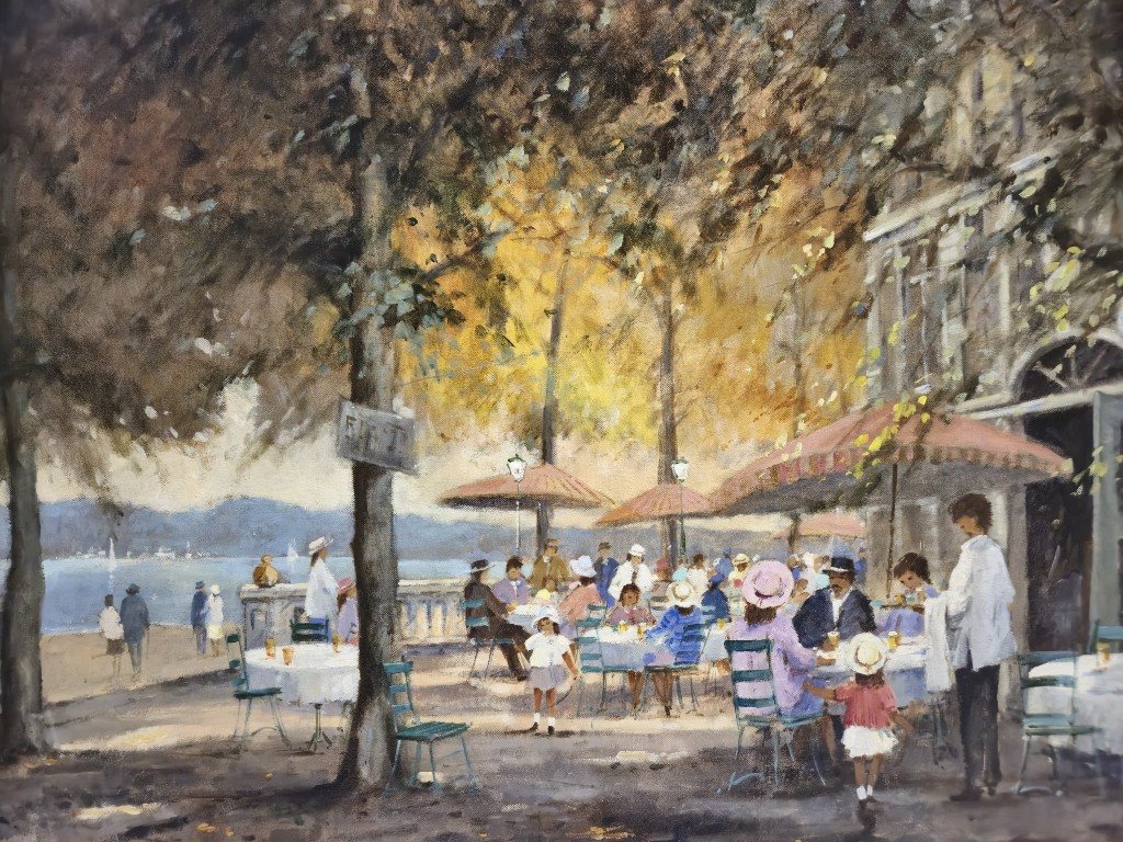 René Sievers (1926) — Caféterrasse