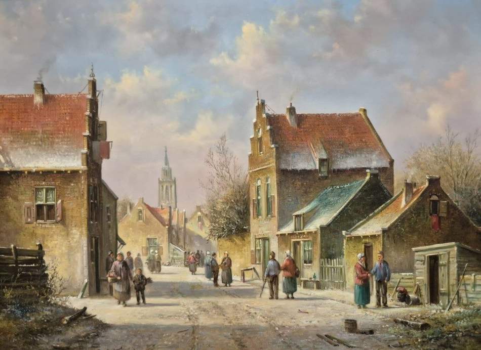 Historische Dorfszene